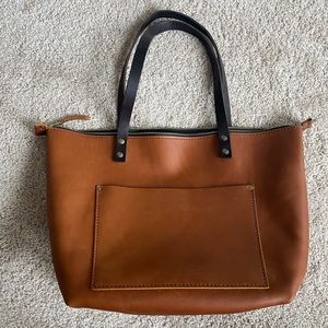 Portland Leather Goods Large Zip Honey Tote
